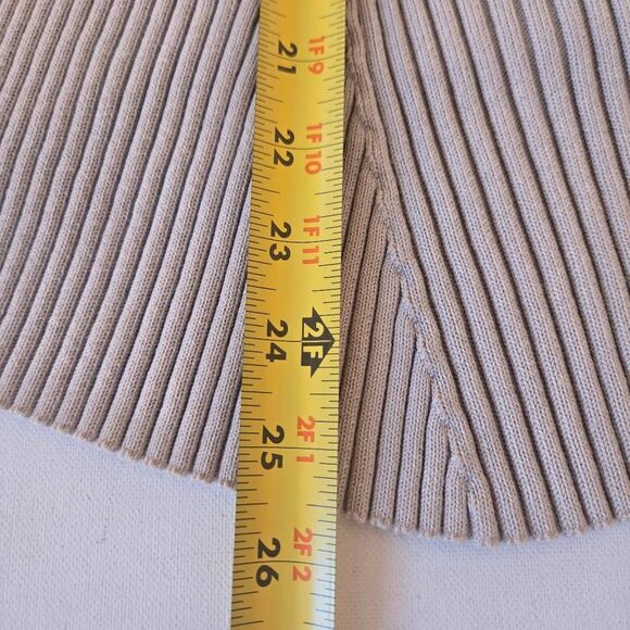 Tommy Bahama Womens Pickford Rib Open Front Cardigan Sweater Beige Size Medium - Picture 9 of 10